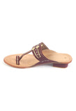 Festive Wear Braided Genuine Cruelty-Free Leather Kolhapuri Flats