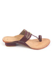 Festive Wear Braided Genuine Cruelty-Free Leather Kolhapuri Flats