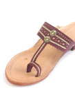 Festive Wear Braided Genuine Cruelty-Free Leather Kolhapuri Flats