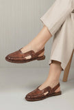 Brown Artisan Comfort Slingbacks