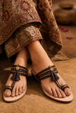 Noir Tassel Kolhapuri Heels