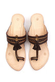 Noir Tassel Kolhapuri Heels