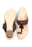 Noir Tassel Kolhapuri Heels