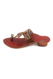 Mahogany Tassel Kolhapuri Flats