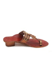 Mahogany Tassel Kolhapuri Flats