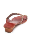 Mahogany Tassel Kolhapuri Flats