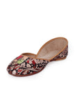 Black Kalamkari Silk Jutti