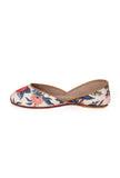 Coral And Blue Floral Chintz Jutti
