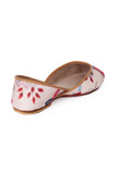 Off-White And Pink Floral Chintz Jutti