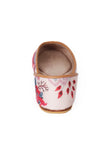 Off-White And Pink Floral Chintz Jutti