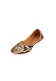 Black Brocade Genuine Leather Punjabi Jutti
