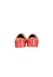 Red Brocade Genuine Leather Punjabi Jutti