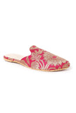 Royal Fuscia Brocade Slider Mules