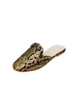 Black Brocade Slider Mules