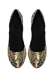 Black Brocade Pencil Heels
