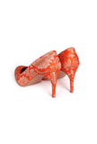 Orange Brocade Pencil Heels