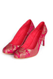 Fuschia Brocade Pencil Heels