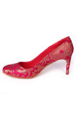 Fuschia Brocade Pencil Heels