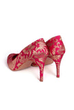 Fuschia Brocade Pencil Heels