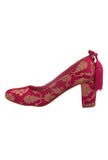 Comfortable Pink Block Heels – Traditional & Modern Fusion