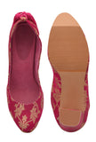Luxury Pink Heeled Sandals – Embroidered Brocade Design