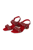Blooms in Harmony Red Ajrakh Heels