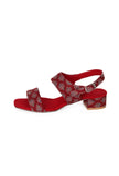 Blooms in Harmony Red Ajrakh Heels