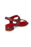 Blooms in Harmony Red Ajrakh Heels