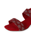 Blooms in Harmony Red Ajrakh Heels
