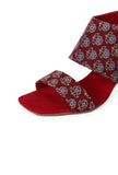 Floral Fusion Ajrakh Elegance Heels