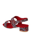 Heritage Harmony Red Ajrakh Bliss Heels