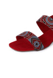 Heritage Harmony Red Ajrakh Bliss Heels