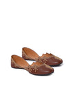 Brown Cutwork gold emroidered jutti
