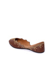 Brown Cutwork gold emroidered jutti