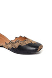 Black cutwork gold embroidered jutti