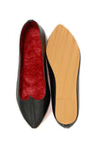 Black Cruelty-Free Leather Juttis