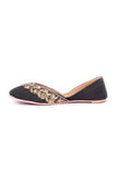 Black Sitara Silk Juttis
