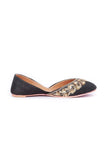 Black Sitara Silk Juttis