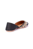 Black Dabka Moti Silk Juttis