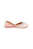 Baby Pink Embroidered Silk Juttis