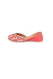 Rust Kali Embroidered Silk Juttis
