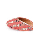 Rust Kali Embroidered Silk Juttis