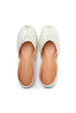 Mint Dabka Embroidered Silk Juttis