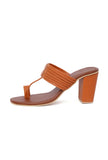 Cruelty-Free Tan Leather Sandals – Perfect for Casual & Formal Wear