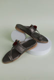 Silver Cruelty-Free Leather Sandals