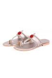 Silver Cruelty-Free Leather Sandals