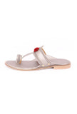 Silver Cruelty-Free Leather Sandals