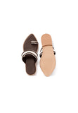 White & Brown Cruelty-Free Leather Sandals