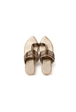 Brown & Silver Cruelty Free Leather Sandals