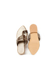 Brown & Silver Cruelty Free Leather Sandals